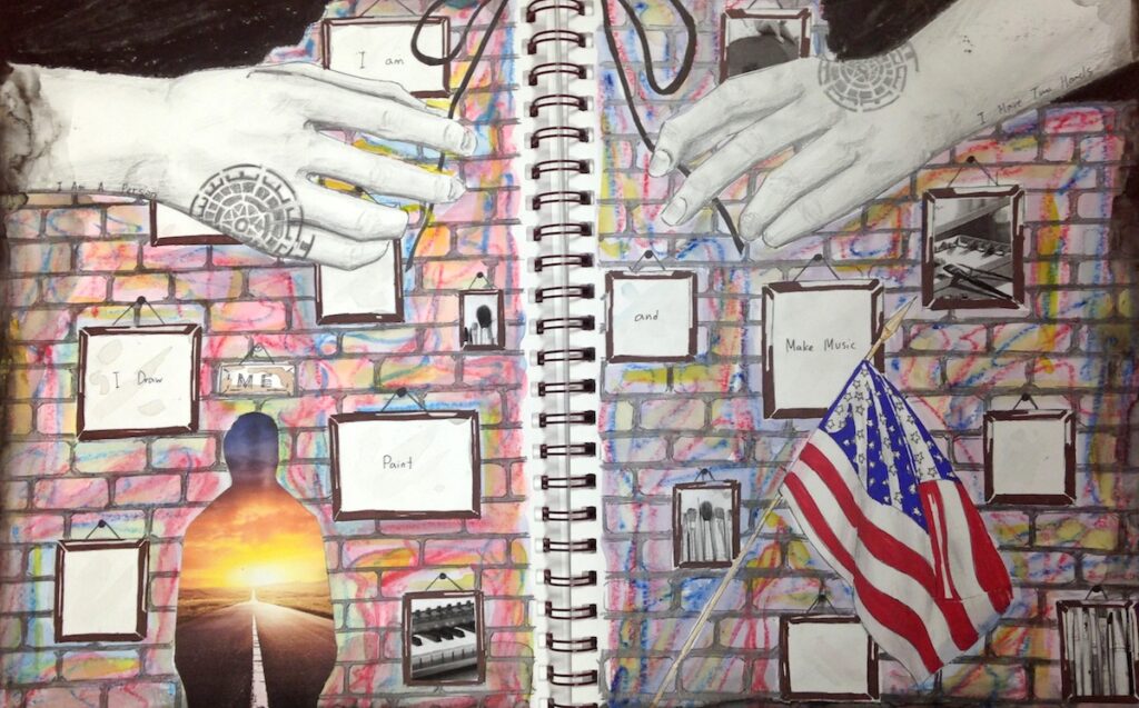 student visual journal entry