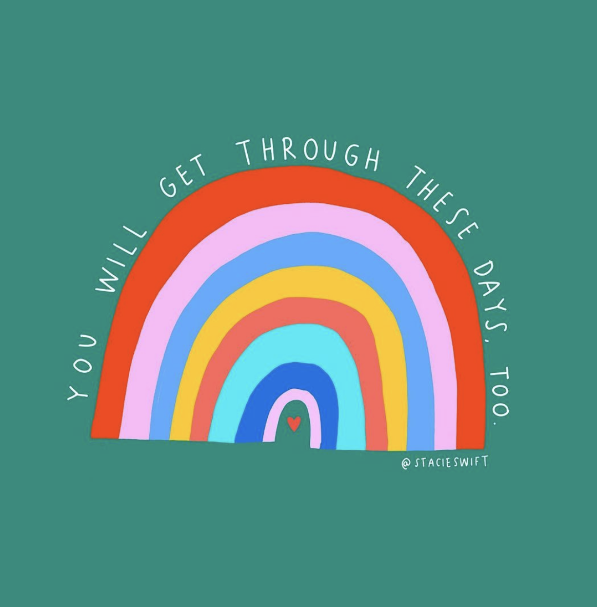 Rainbow illustrated with text