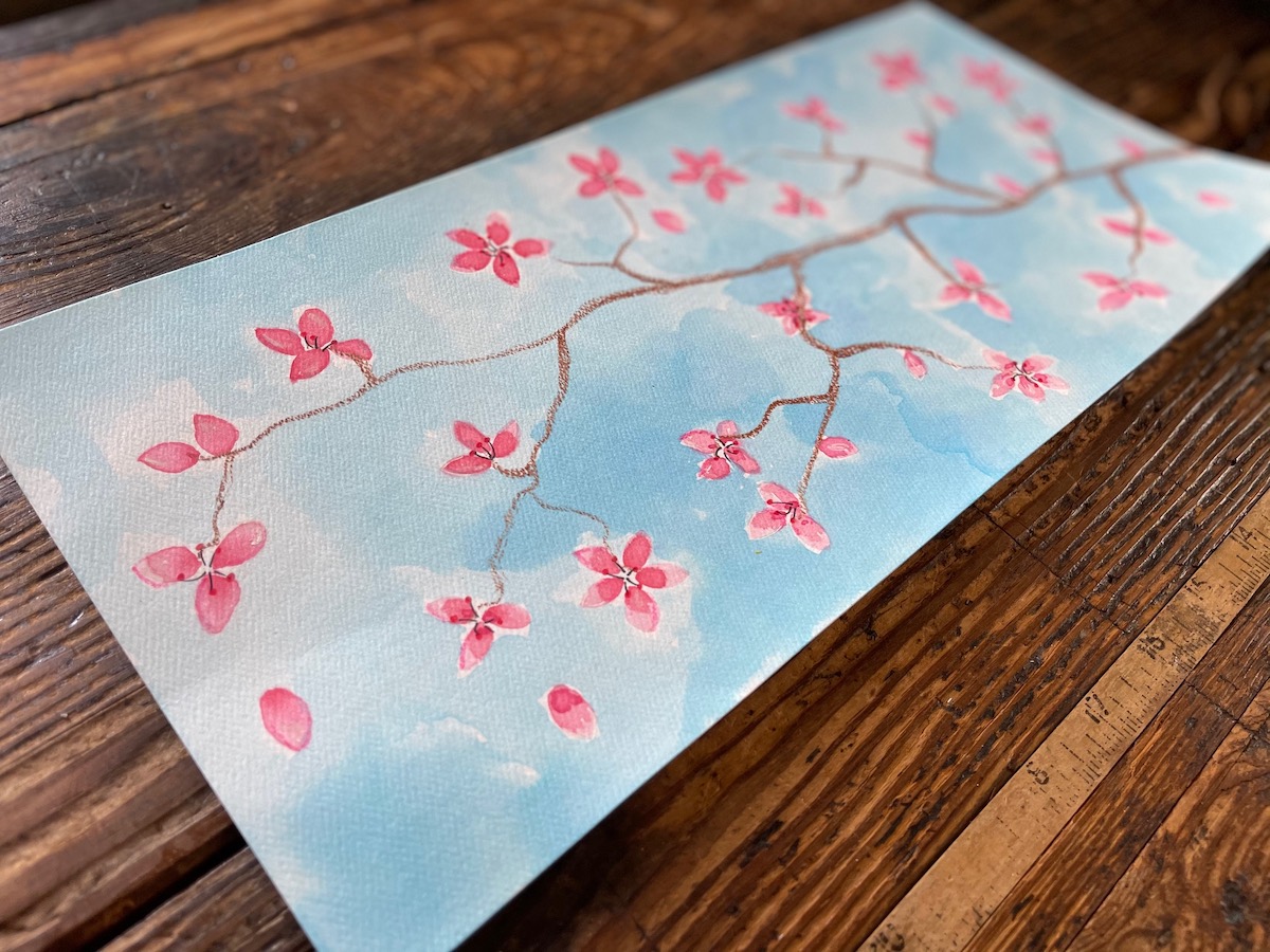 Painting of cherry blossoms