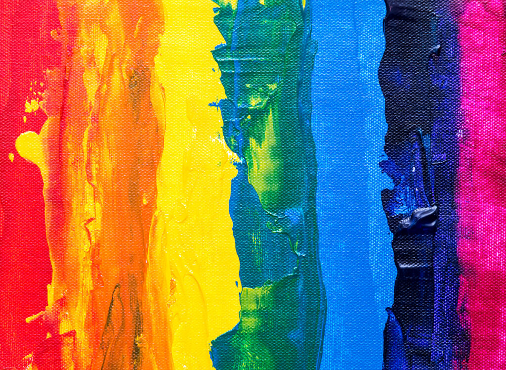 rainbow paint streaks