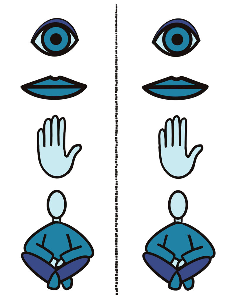 eye mouth hand sitting person visual