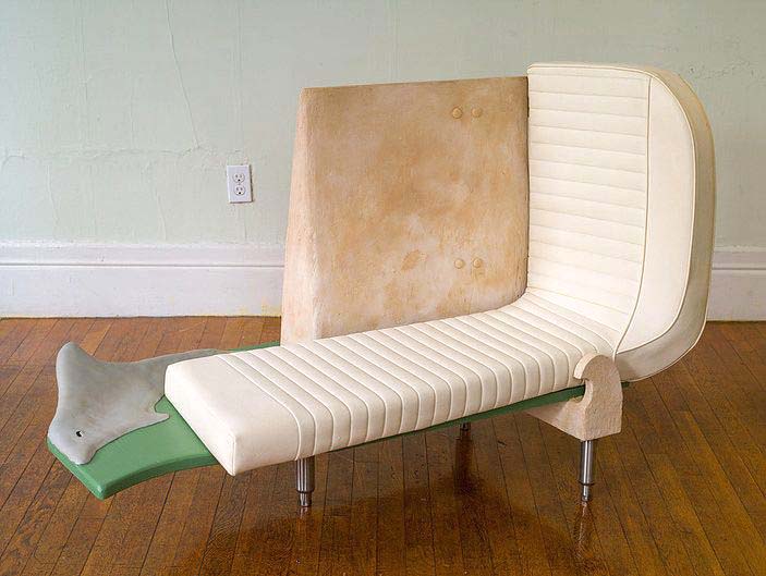 sculptural chaise lounge
