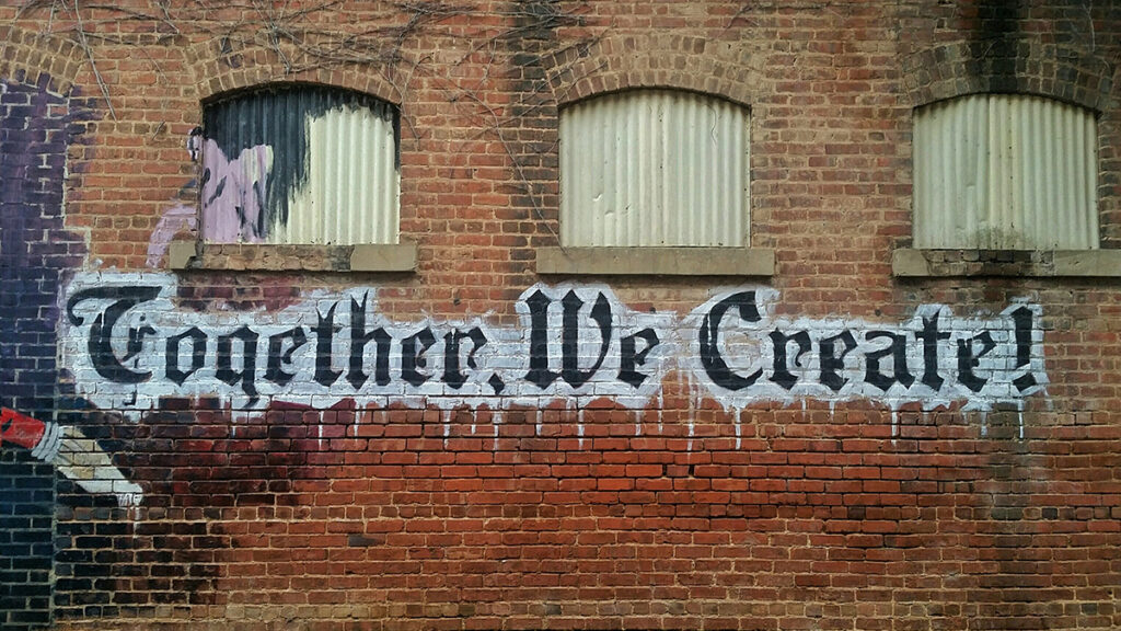 together we create on wall