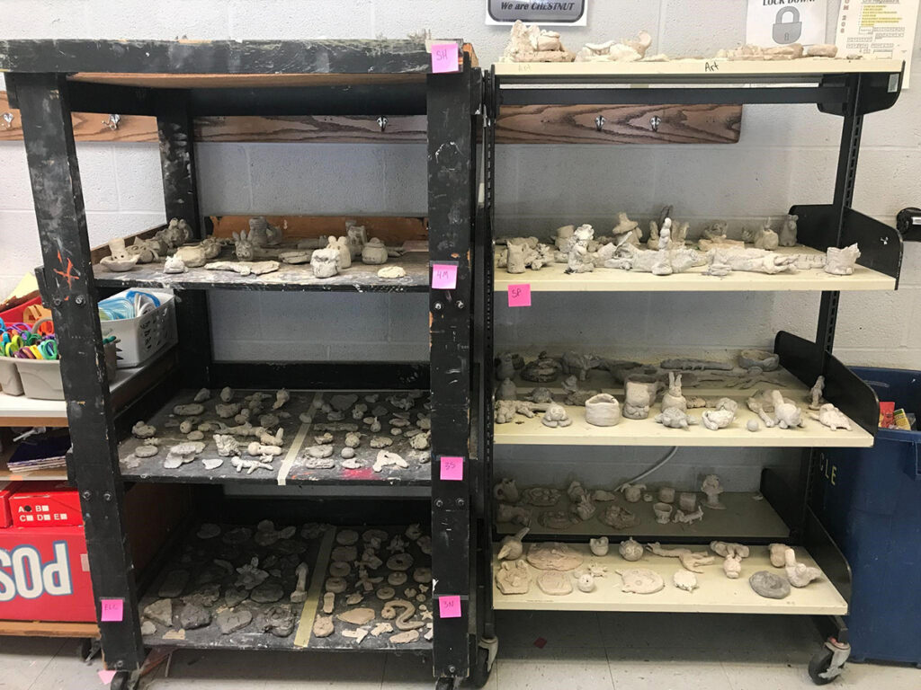 clay shelves