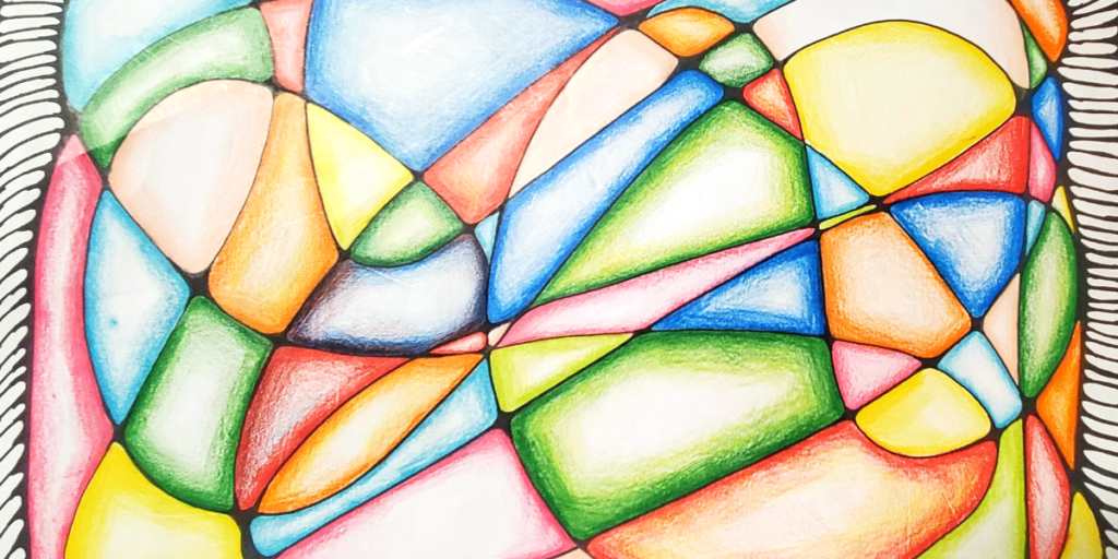 colored pencil neurographic drawing