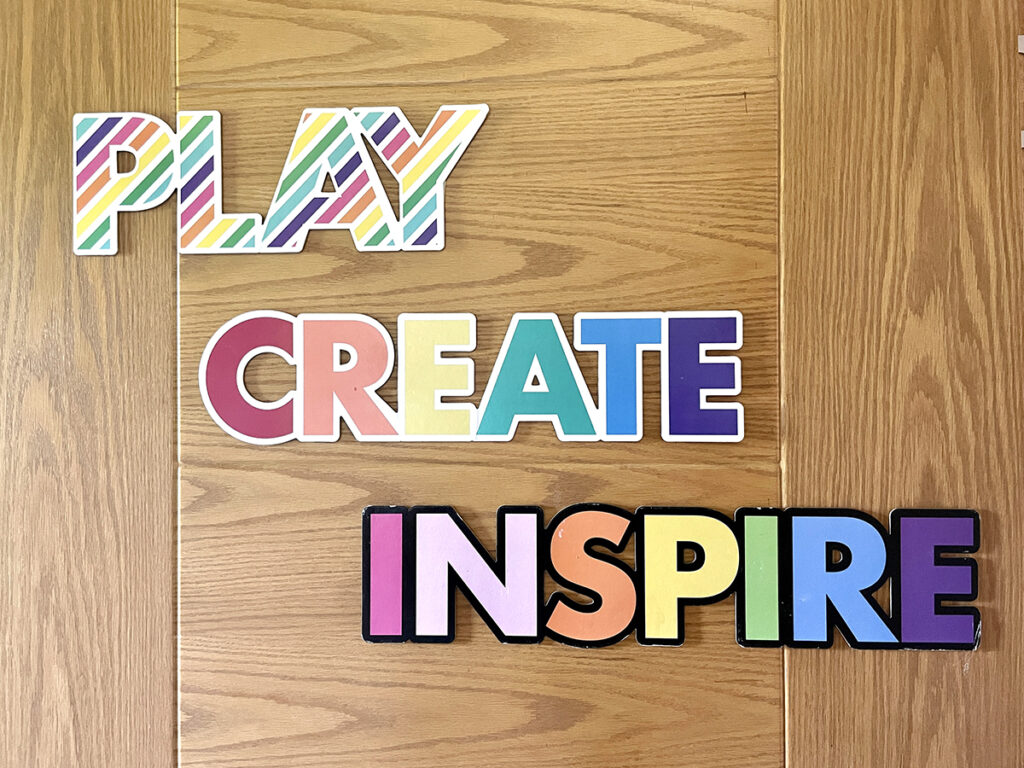 play create inspire words