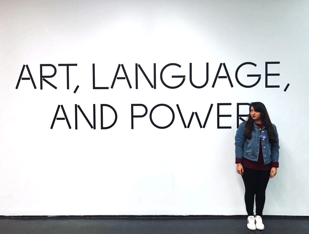 standing in front of art quote